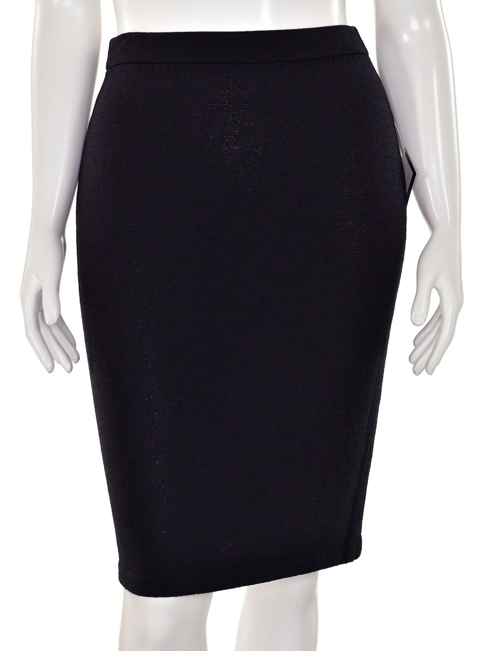 St. John Black Knit Pencil Skirt